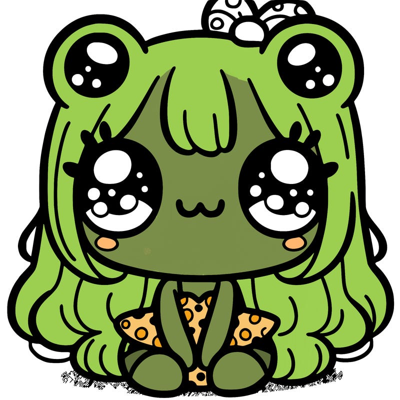 cute frog girl