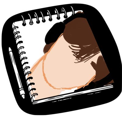 a blank sketch pad
