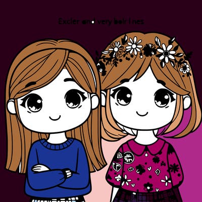 2 girls