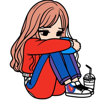 a girl  after a breakup