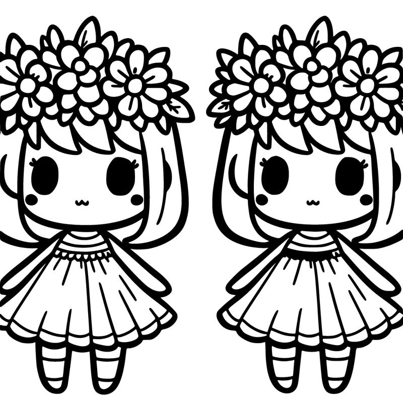 girl with flowers crown