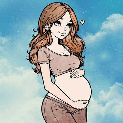 realistic pregnant girl