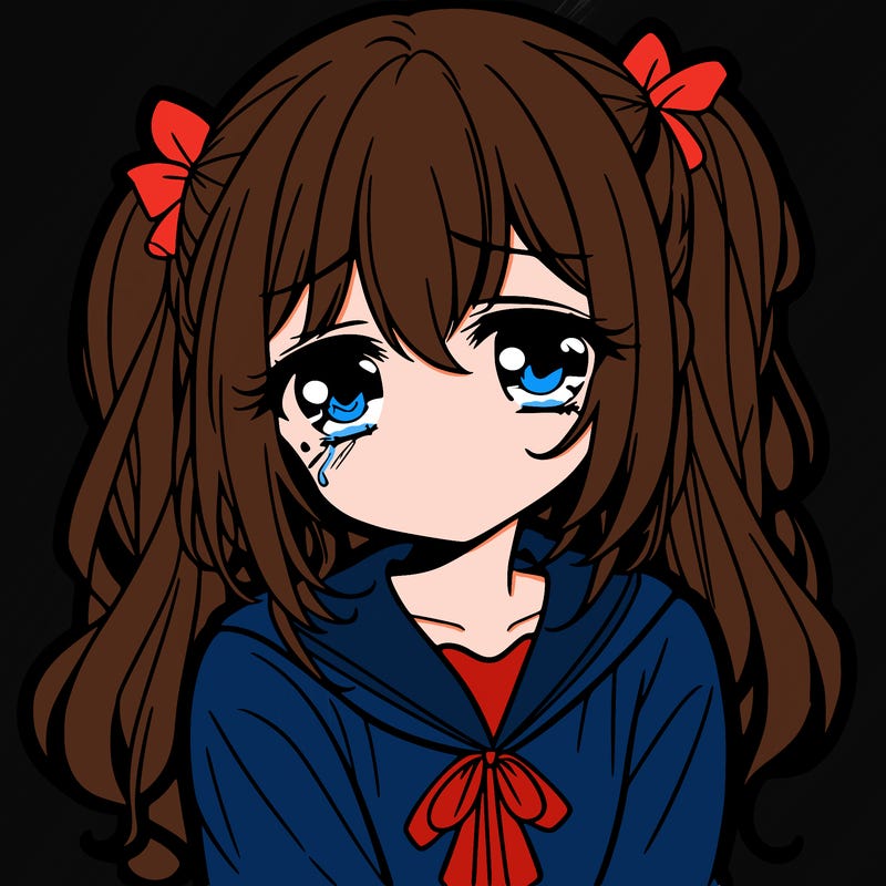 sad anime girl