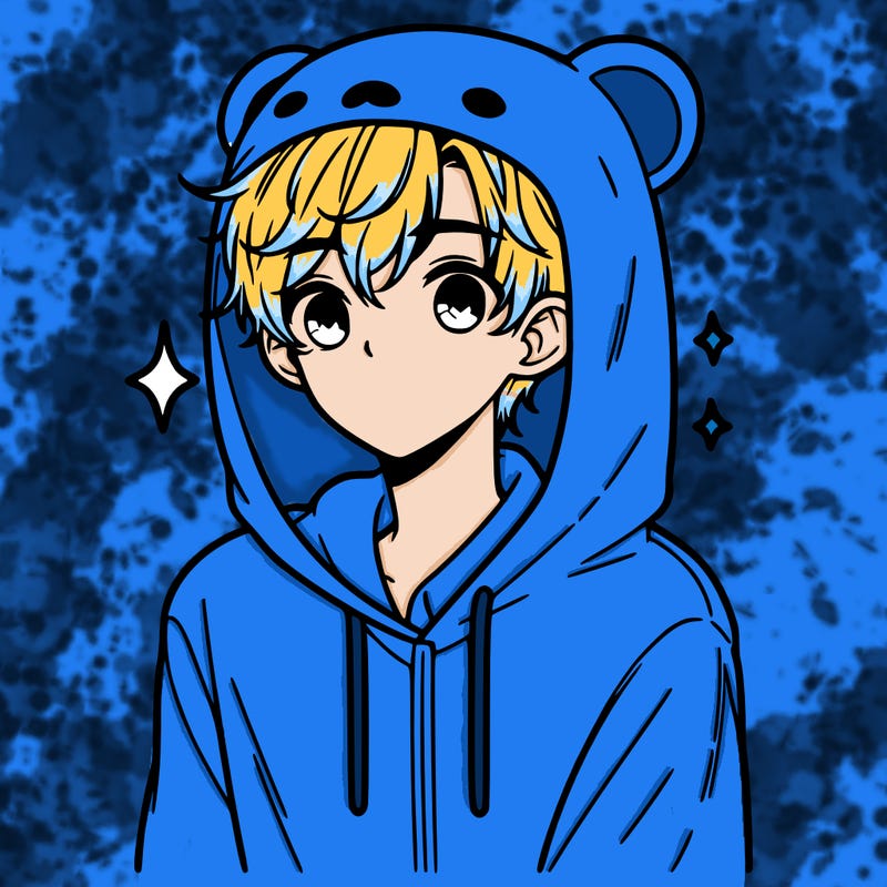 a 17 year old boy in a cute animal hoodie