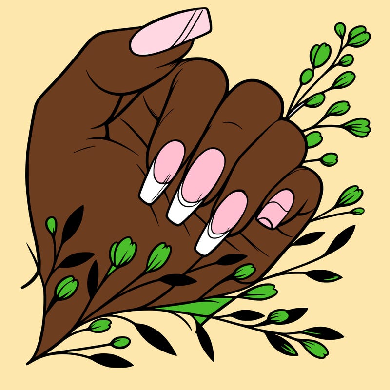 nails with french tip