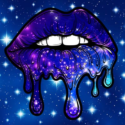 realistic melting lips