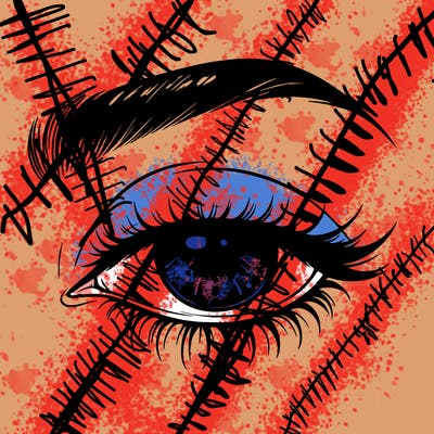 eye closed realistic