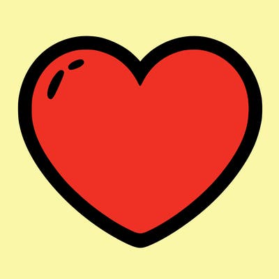 a blank heart