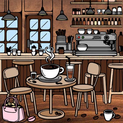 coffee in a coffee shop
