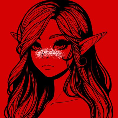 elf girl realistic dark fantasy