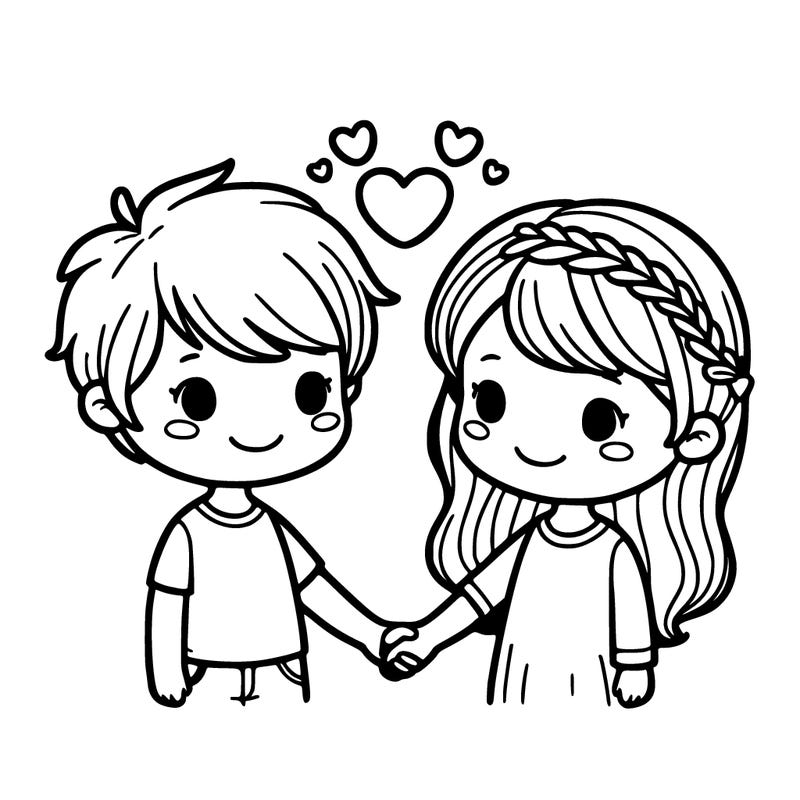boy and girl holding hands in love