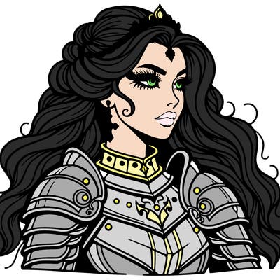 beautiful gothic female knight