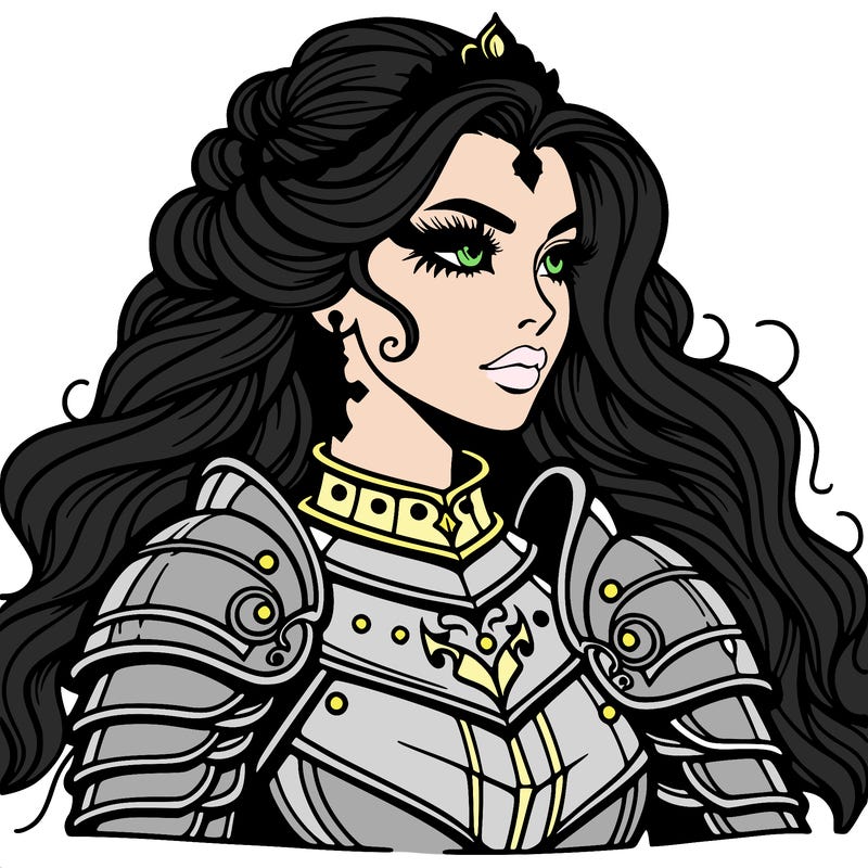 beautiful gothic female knight