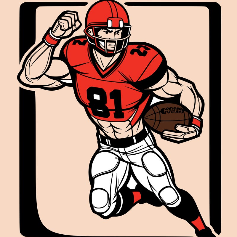 portrait of a famous football player