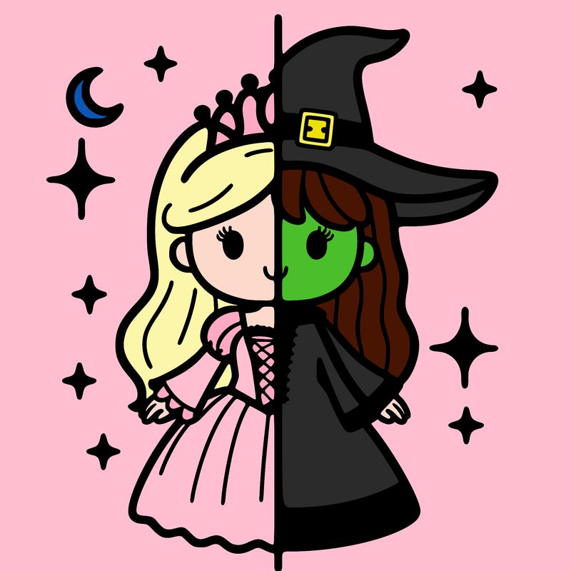 split princess and witch