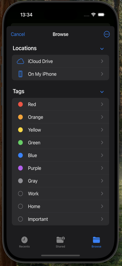 HTML Viewer ++ - File browser menu in HTML Viewer plus plus app