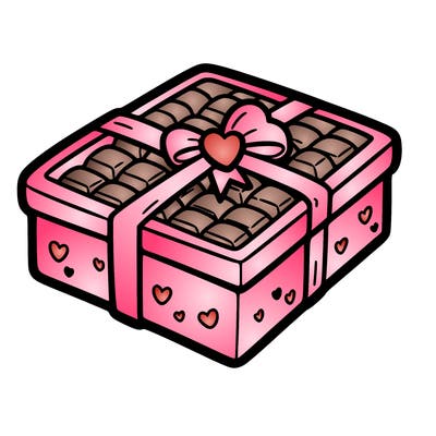 a box of chocolate for valentines day