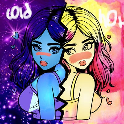 realistic girl split