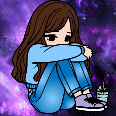 a girl  after a breakup