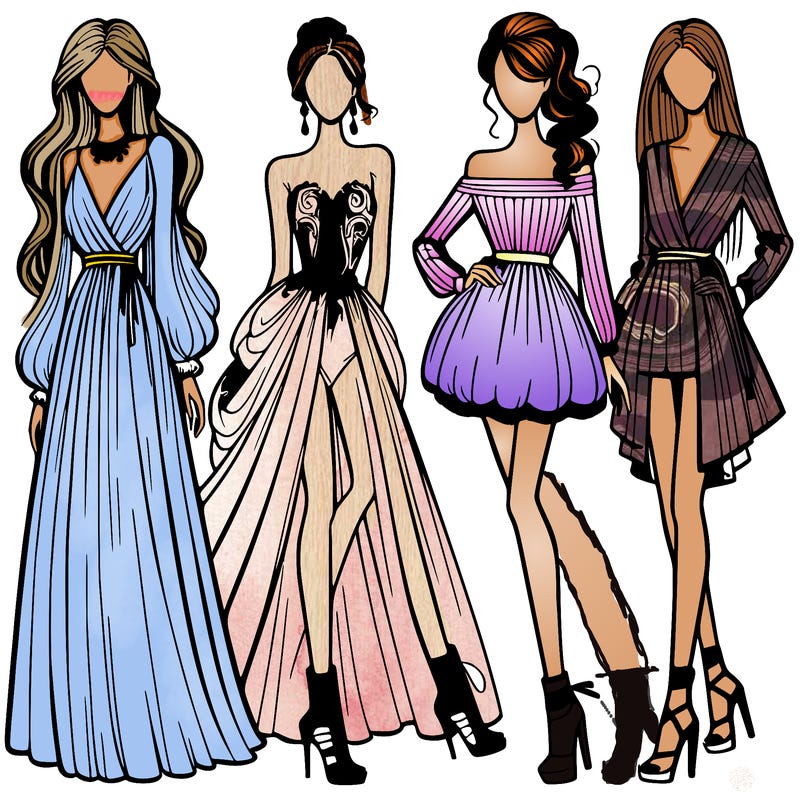fashion models dresses