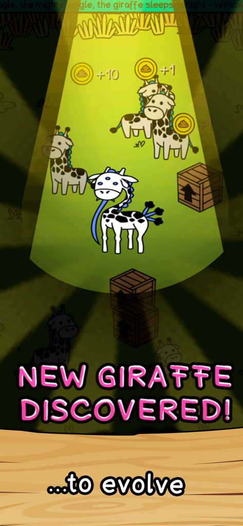 Giraffe Evolution - Eine neue Giraffe im Doodle-Stil, entdeckt im Handyspiel Giraffe Evolution