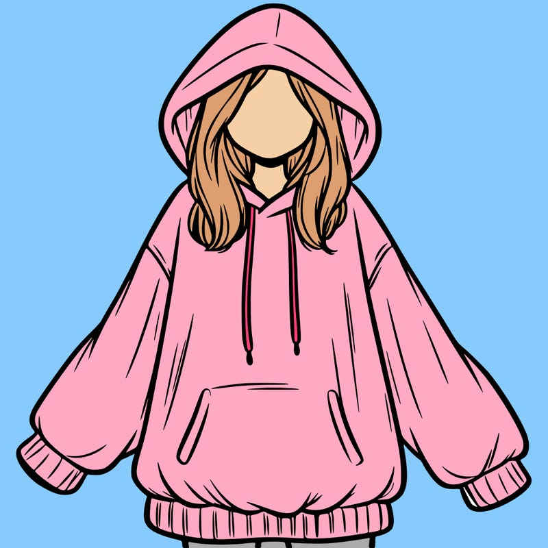 girl in oversized hoodie
