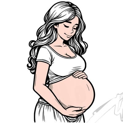 woman heavily pregnant realistic
