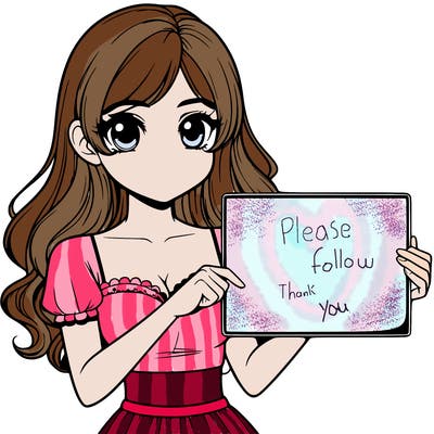 realistic pretty girl holding blank sign