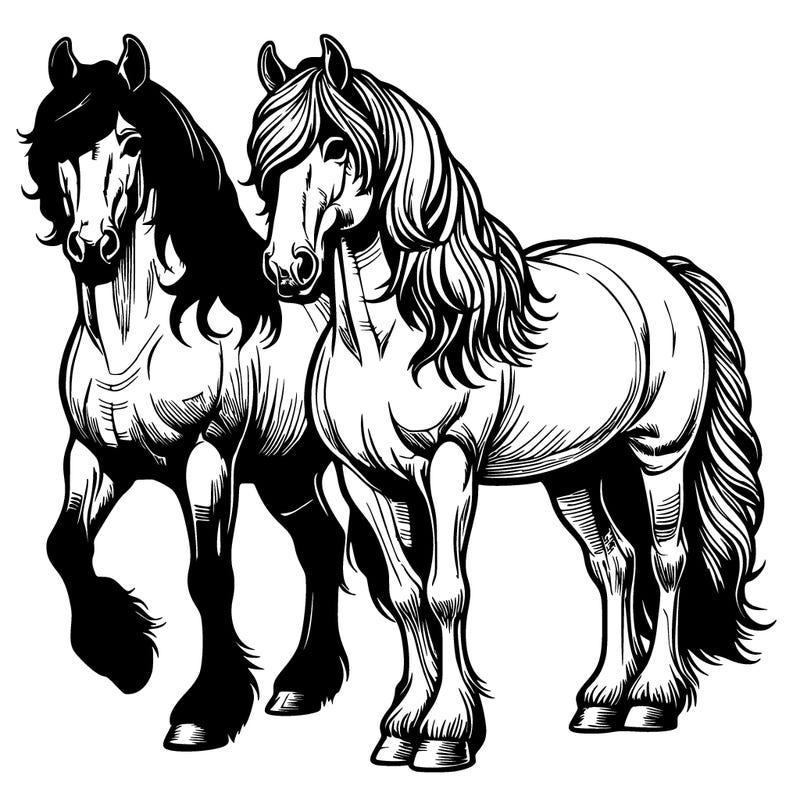 realistic horses