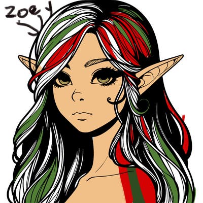 elf girl realistic dark fantasy