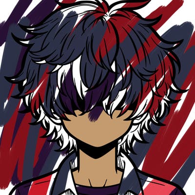 manga boy fluffy hair covering his eyes