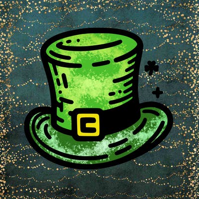 st patrick hat with thin lines