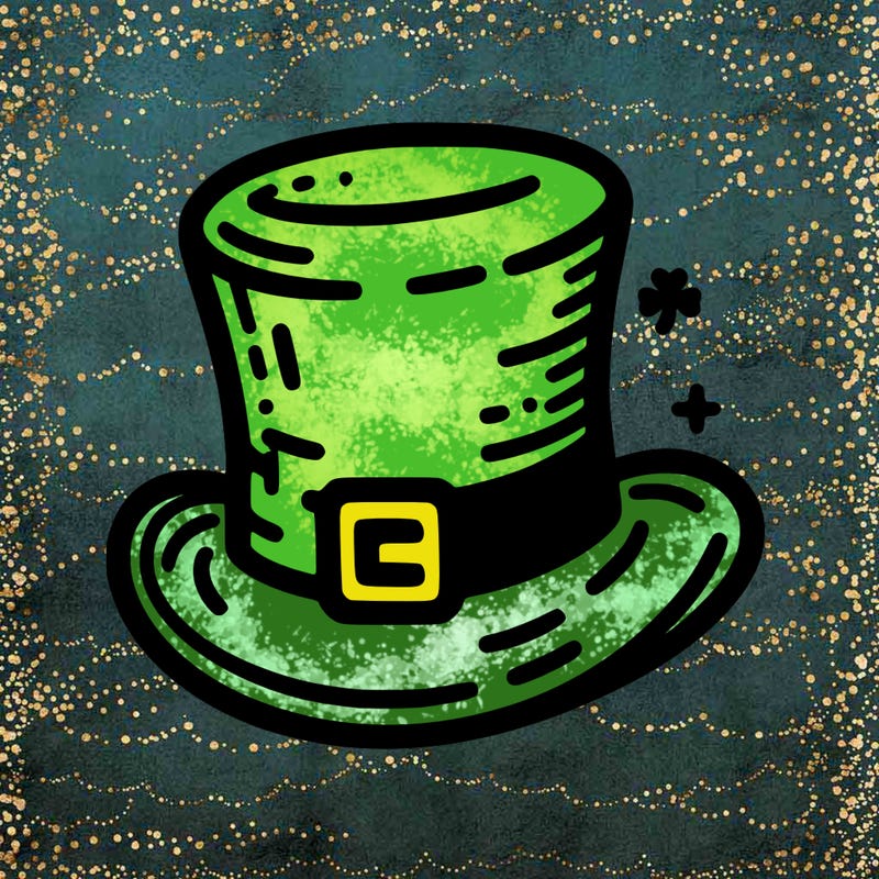 st patrick hat with thin lines