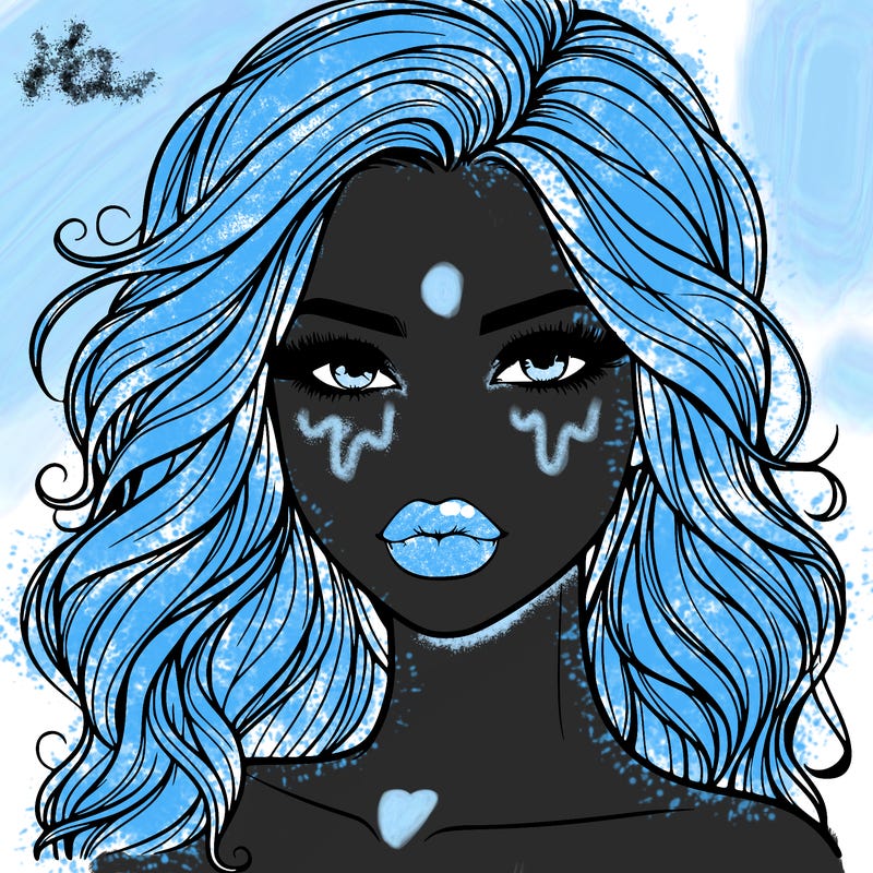 pretty girl with lips and hair realistic