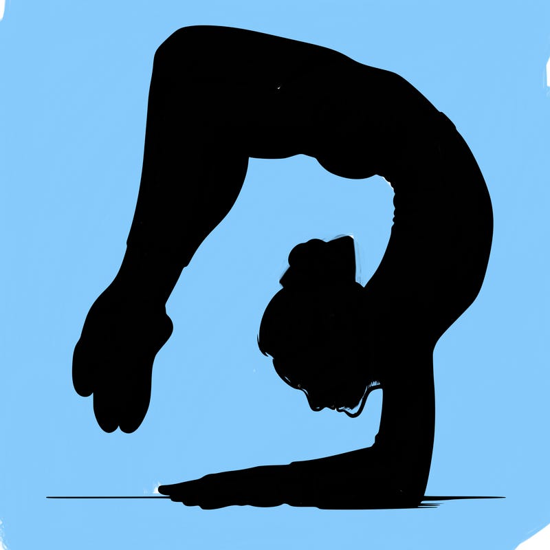 realistic girl doing gymnastics