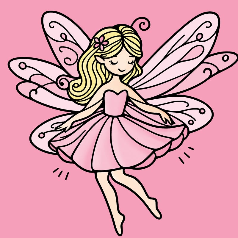 create a fairy with wings flying
