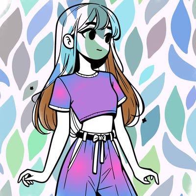 girl in a cute crop top