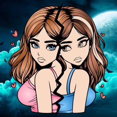 realistic girl split