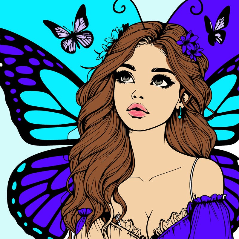 butterfly fairy realistic girl