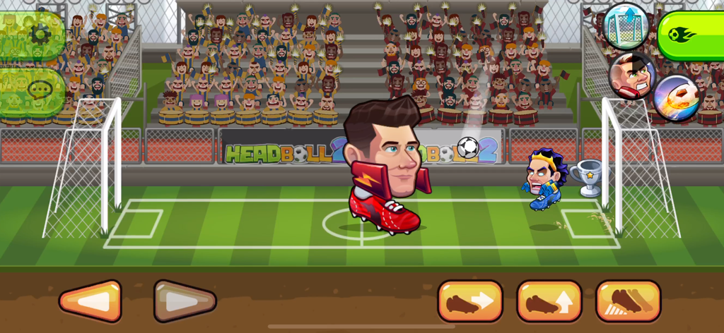 Head Ball 2 - Soccer Game - Head Ball 2のサッカーゲームプレイ、スタジアムでの試合に登場する頭の大きなキャラクター