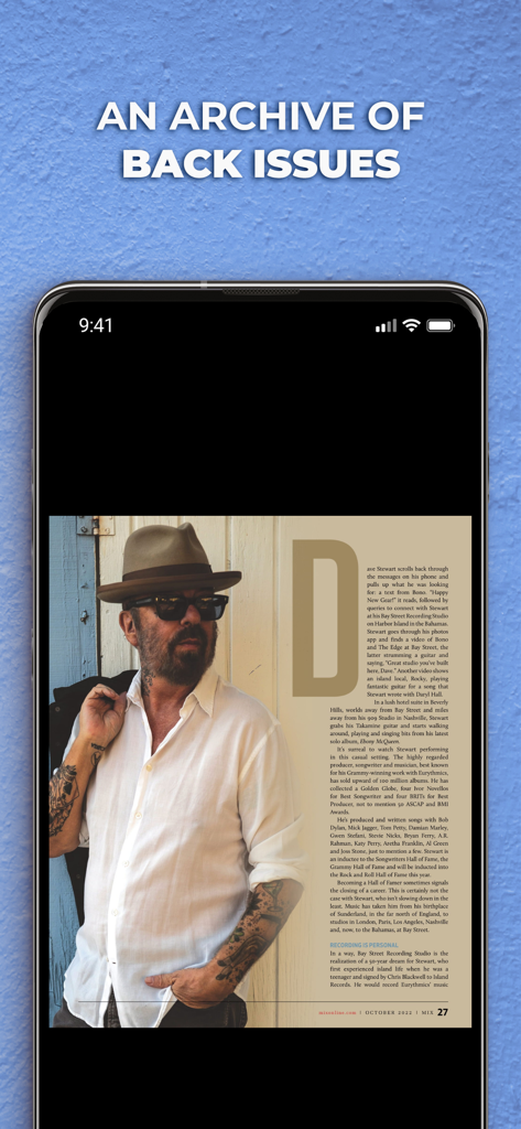 Mix Magazine+ - A smartphone screen displaying a digital article from the Mix Magazine archive.
