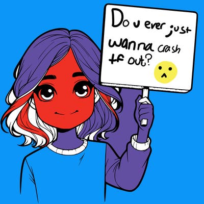 realistic girl holding up a sign