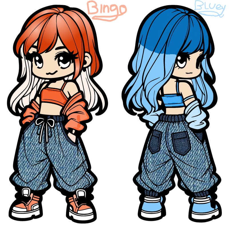 girl in crop top and baggy pants