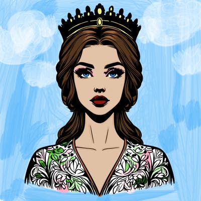 realistic beautiful queen