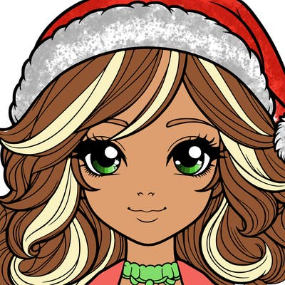 realistic christmas girl