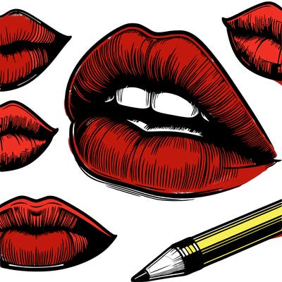 realistic  lips