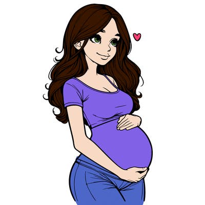 realistic pregnant girl