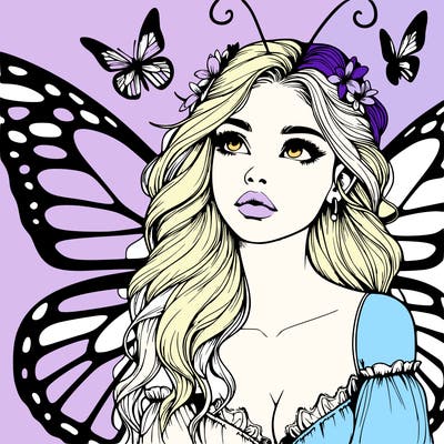 butterfly fairy realistic girl
