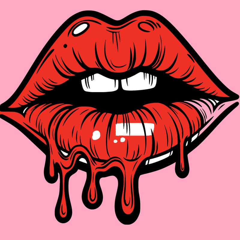 lips that look realistic and drip
