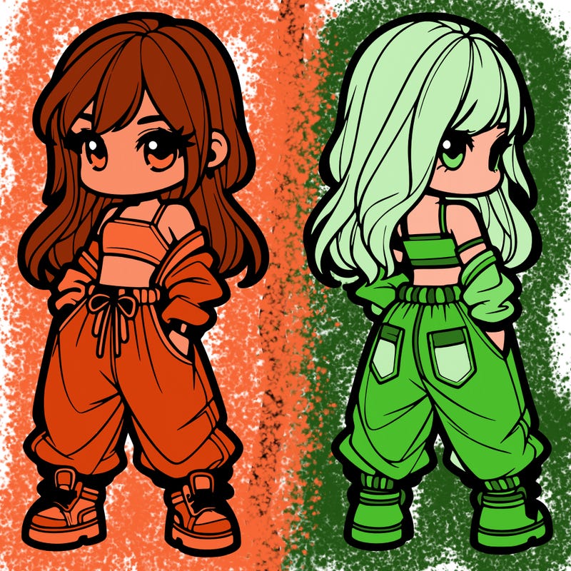 girl in crop top and baggy pants